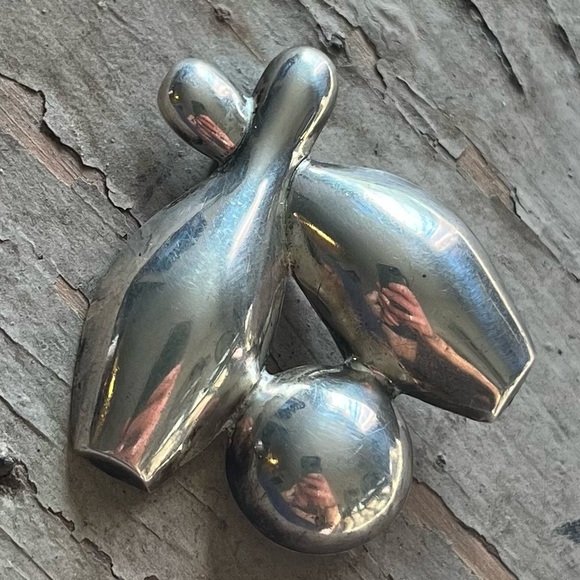 Vintage Bowling Pin, Silver - Picture 2 of 6